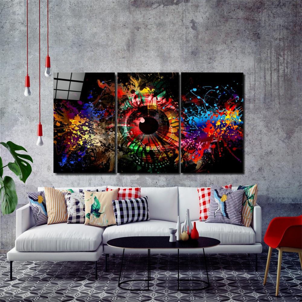 3 Pieces Glass Wall Art Set