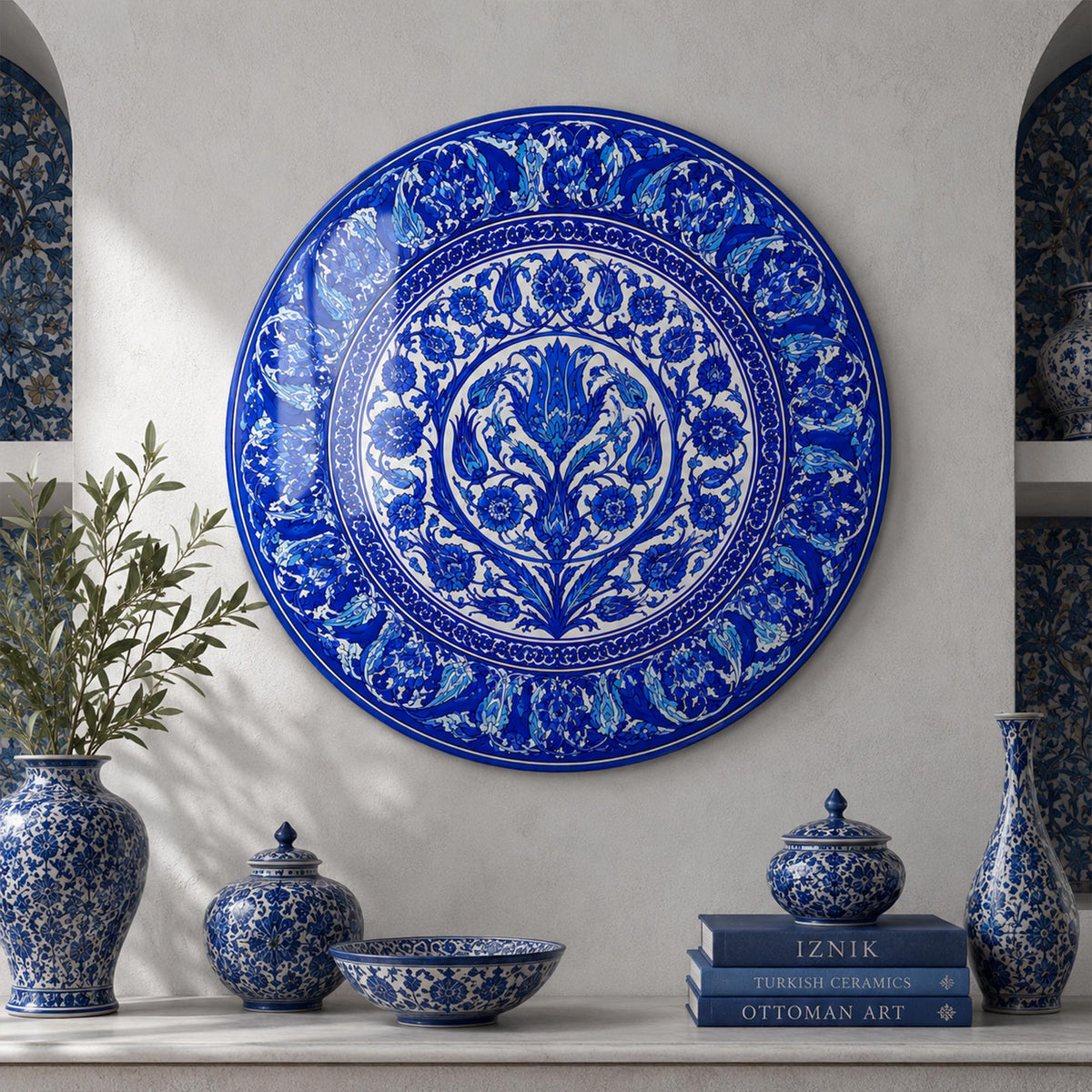 Cobalt Floral Medallion lifestyle view