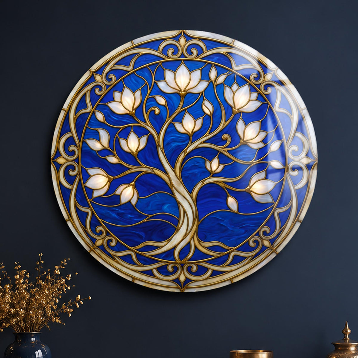 Sapphire Blossom Tree in a modern room