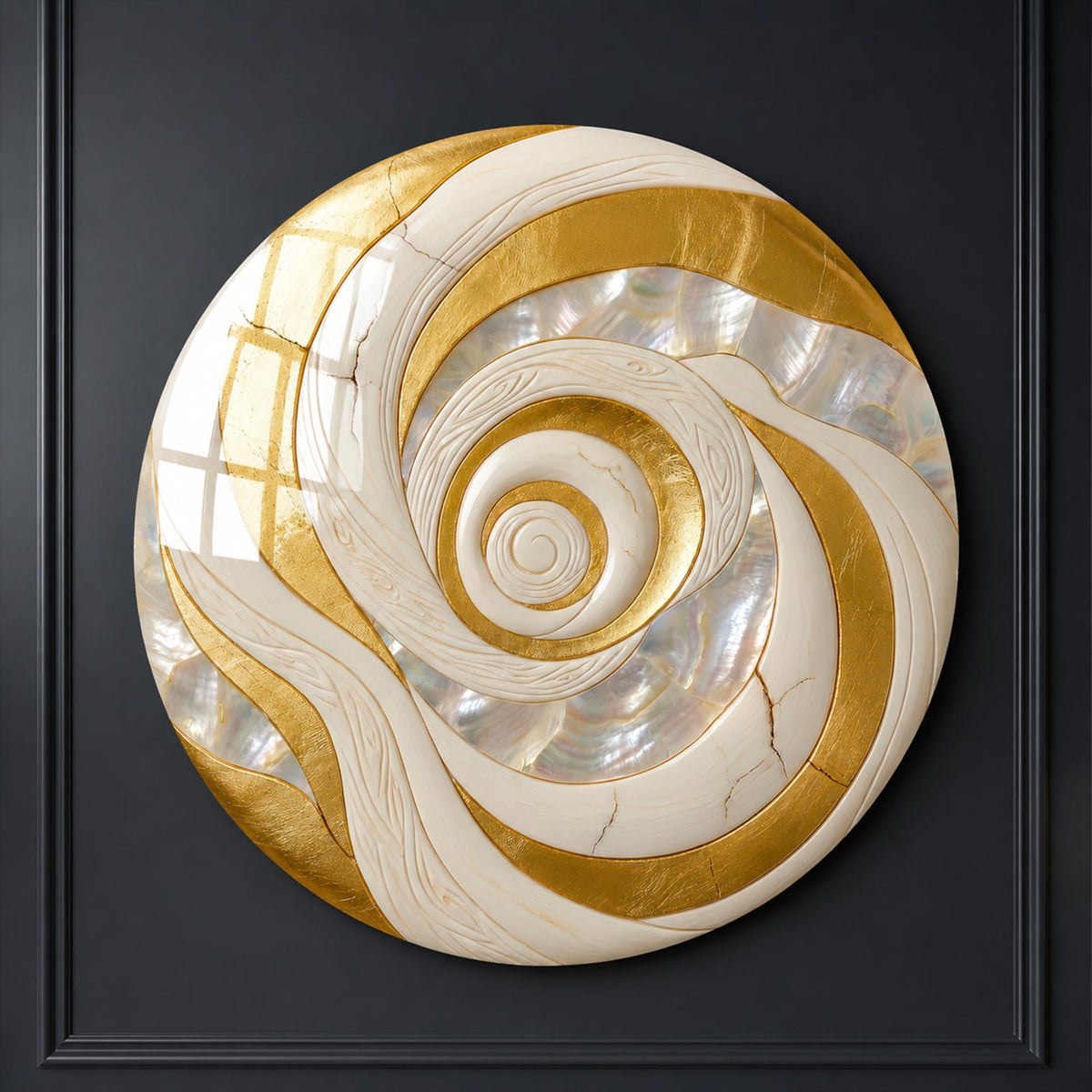 Golden Pearl Spiral in a modern room