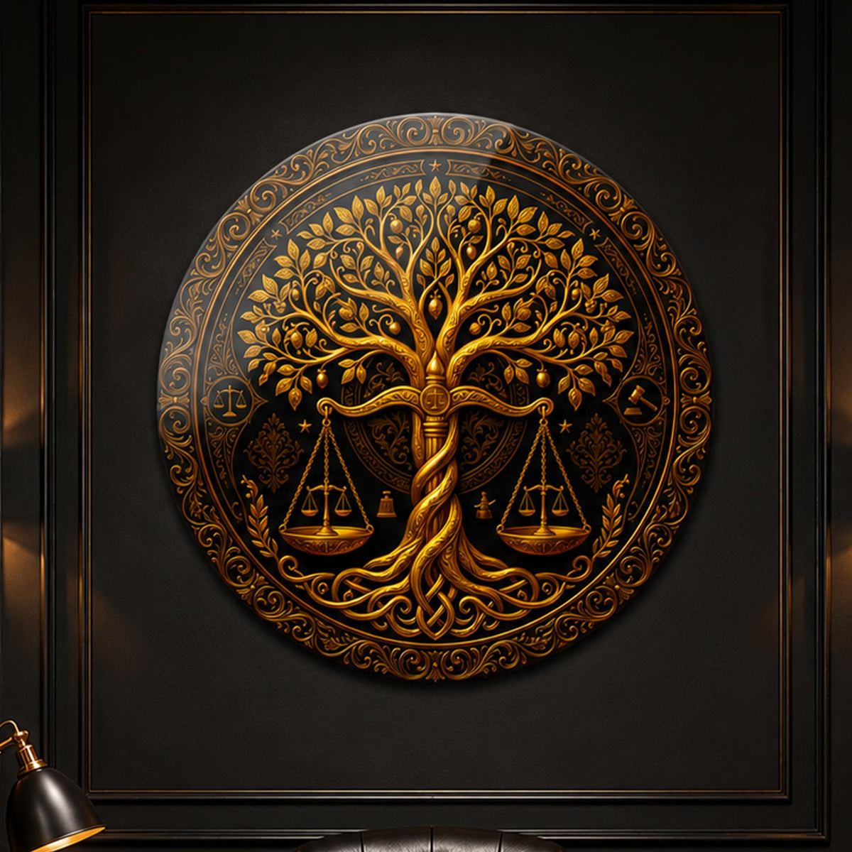 Tree Of Justice — tempered glass, ultra HD print, ready to hang