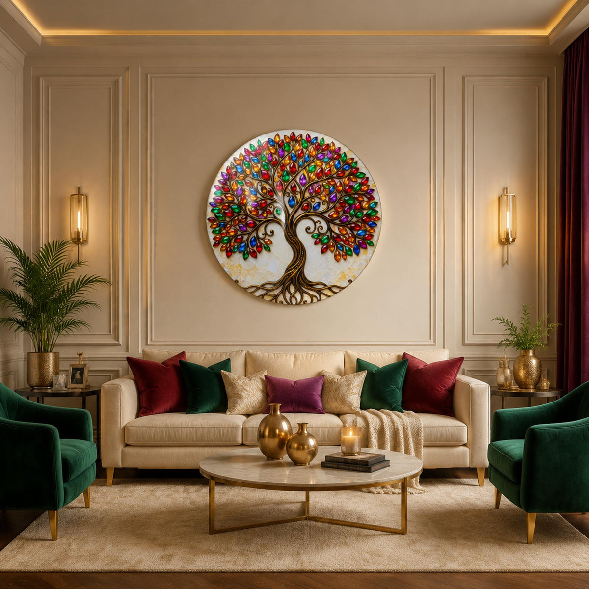 Jewel Tree in a modern room