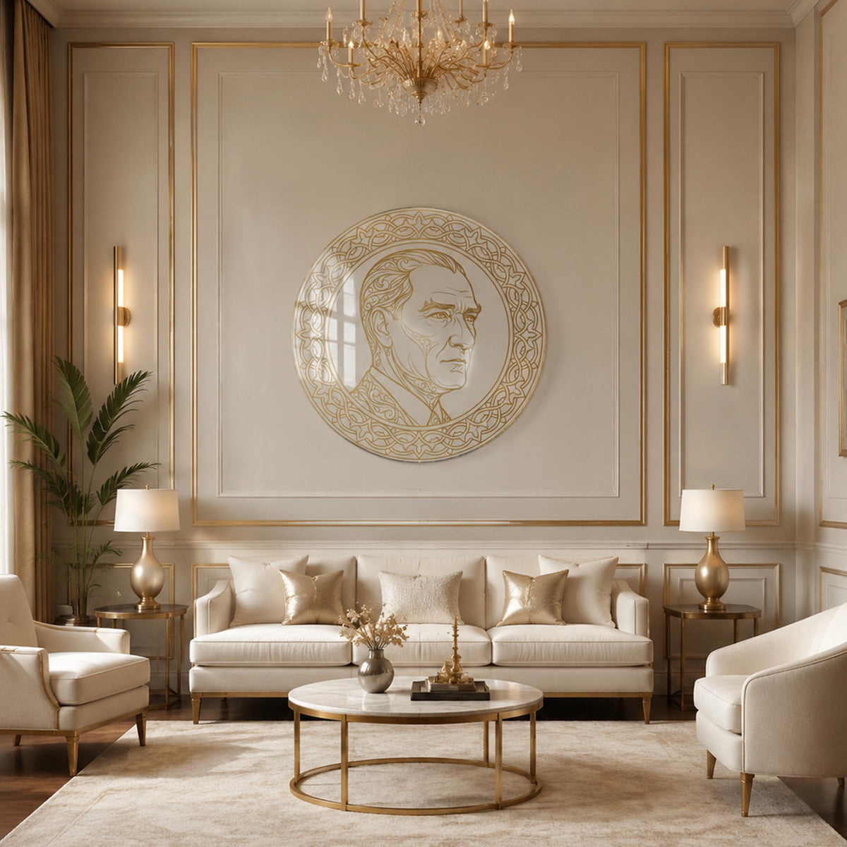 Golden Portrait Medallion lifestyle view
