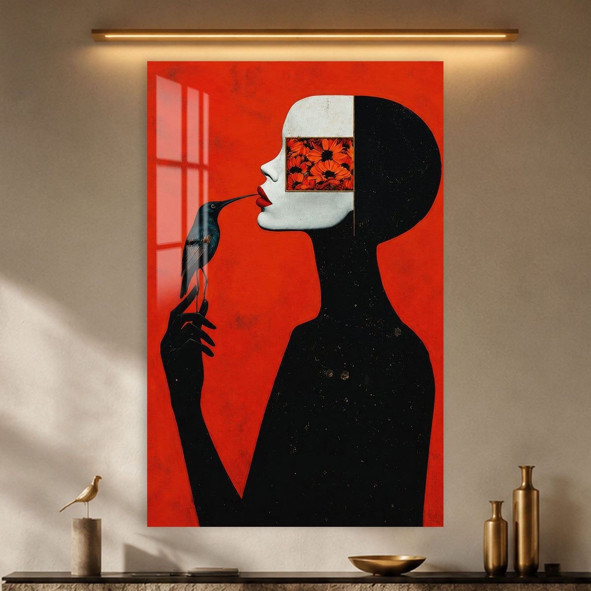 Artronauts Glass Print Floral Vision Glass Wall Art