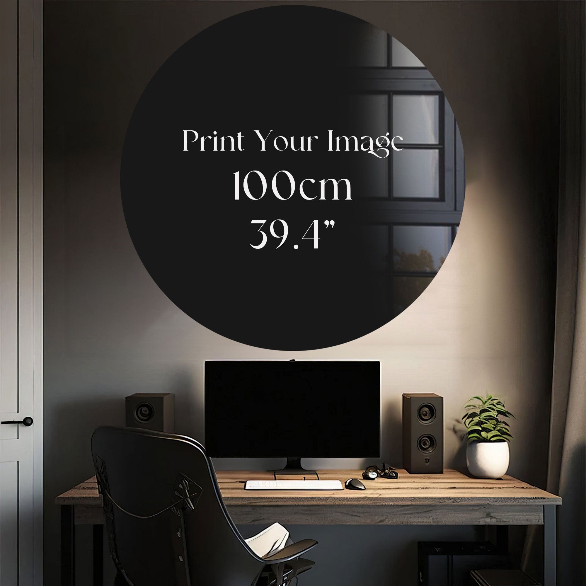 Artronauts Custom Design 100 cm ⌀ | 39.4" Rounded Custom Glass Print