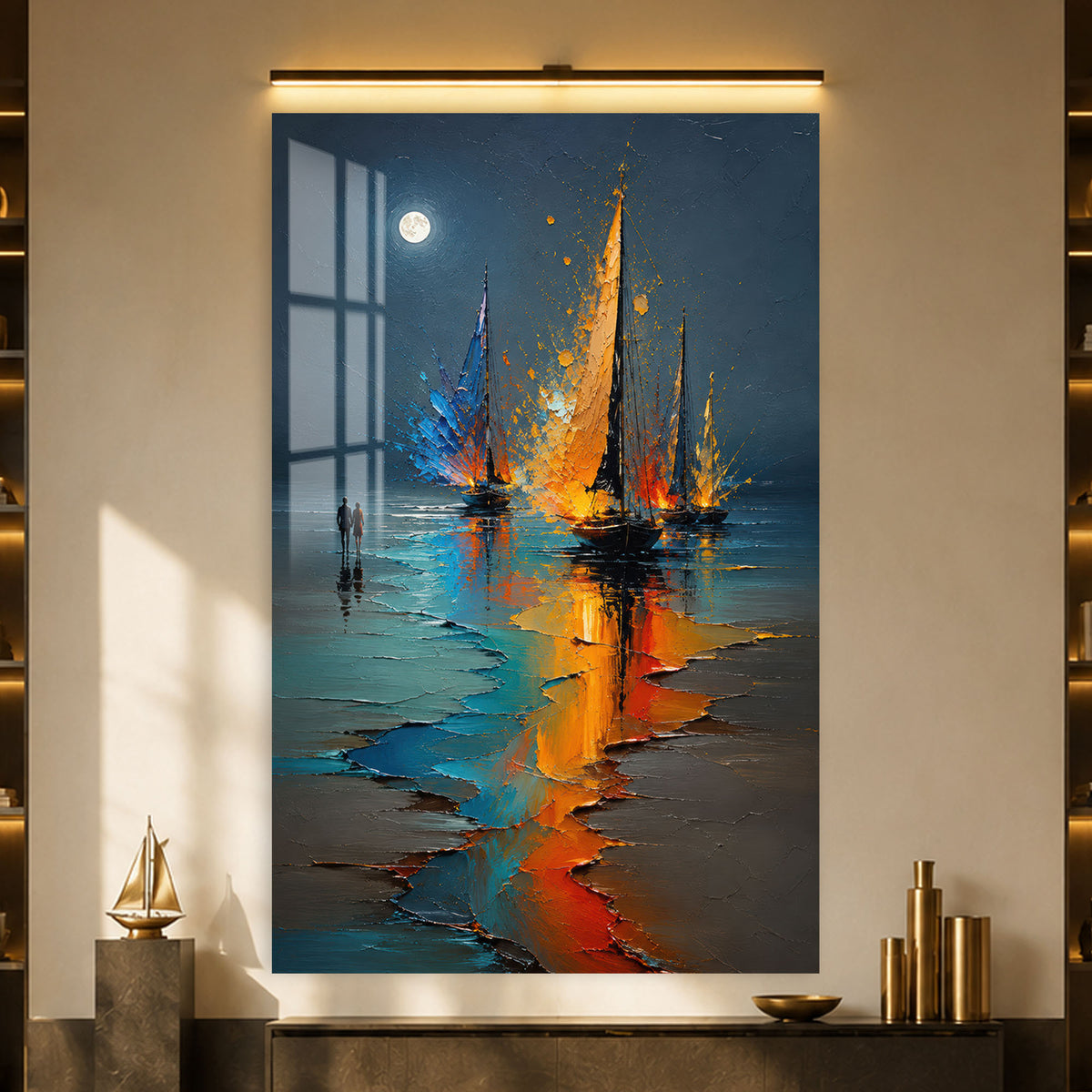 Moonlit Regatta in a modern room