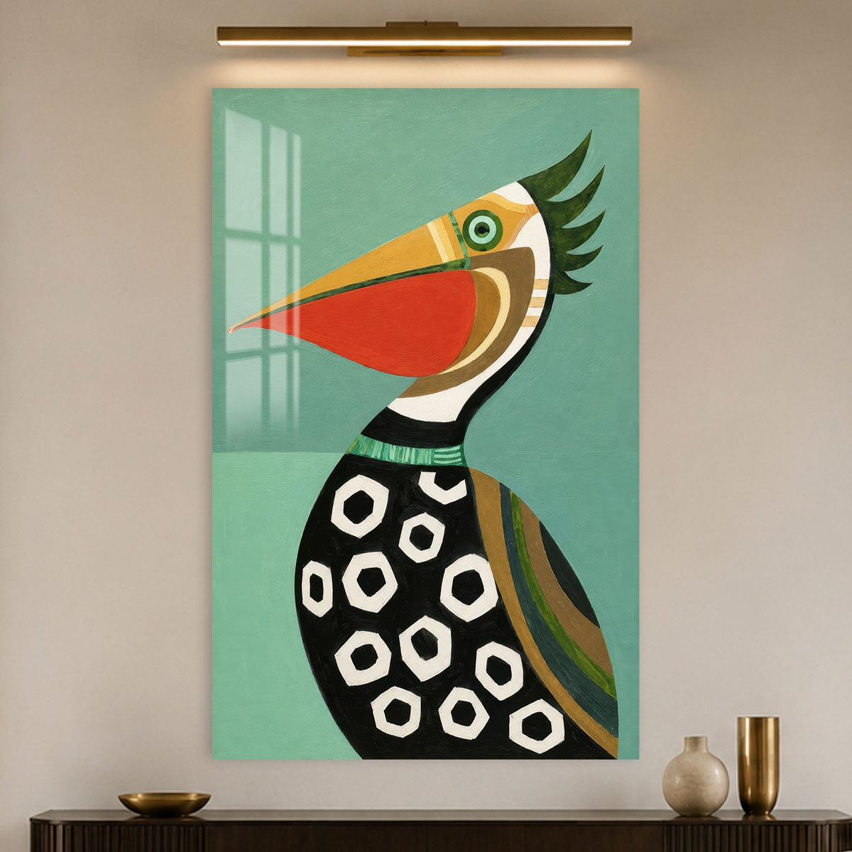 Artronauts Glass Print Modern Pelican Glass Wall Art