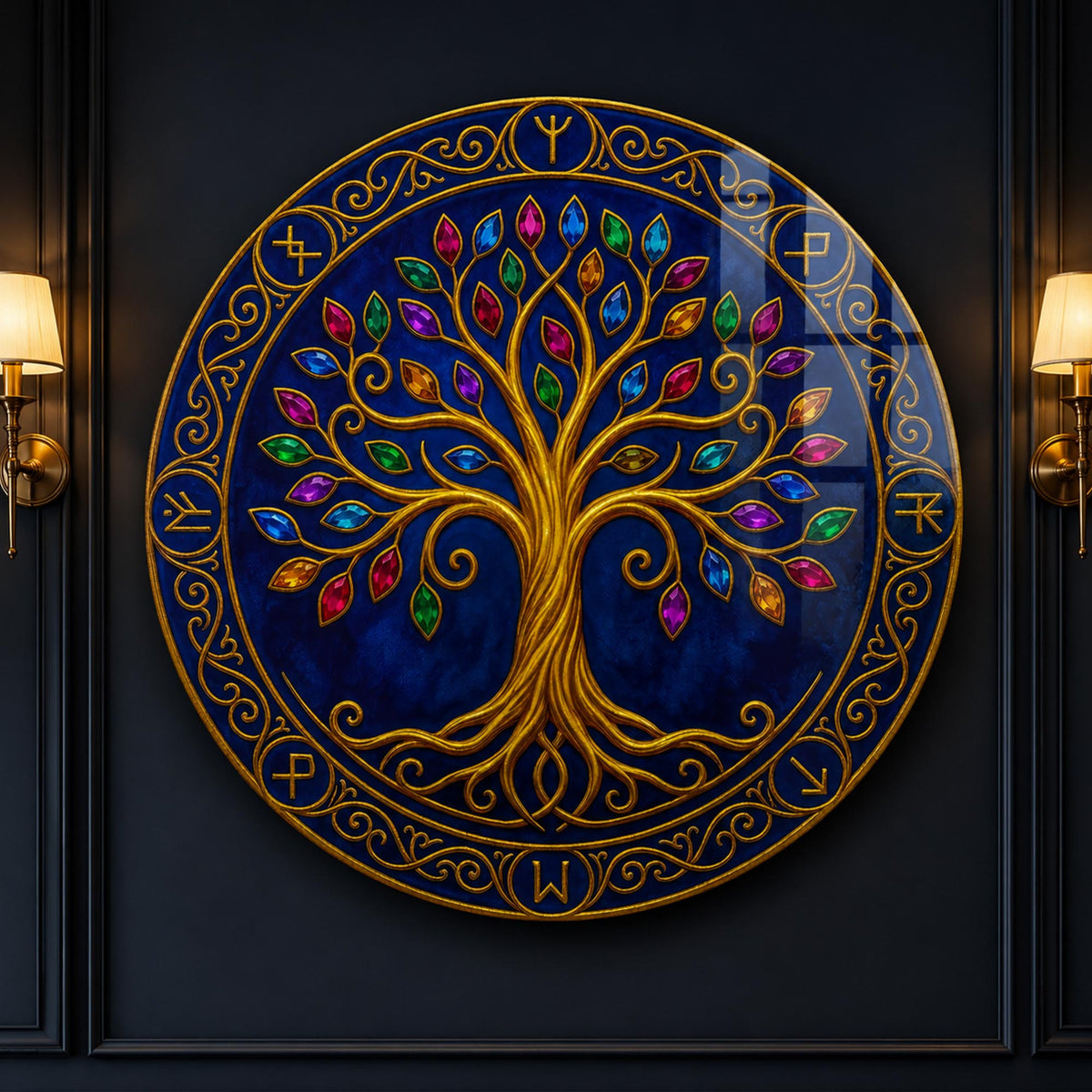 Jewelled Tree Of Life in a modern room