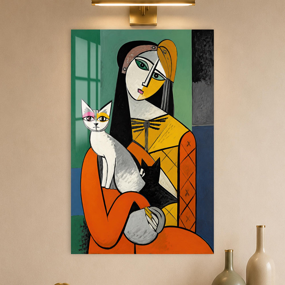 Woman With Cats lifestyle view