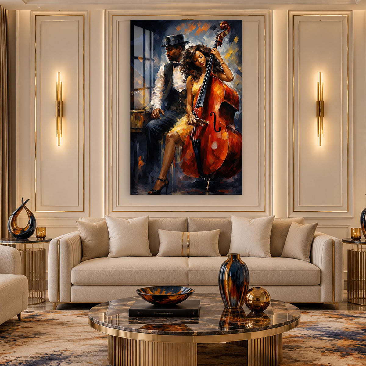 Elegant Bass Player lifestyle view