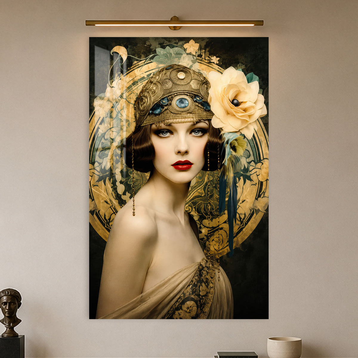 Gilded Floral Muse in a modern room