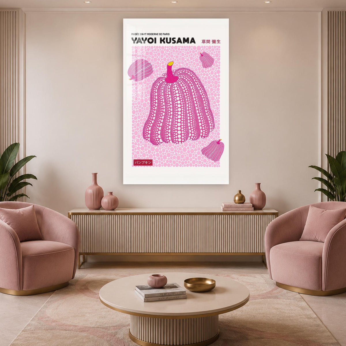 Pink Polka Dot Pumpkin lifestyle view