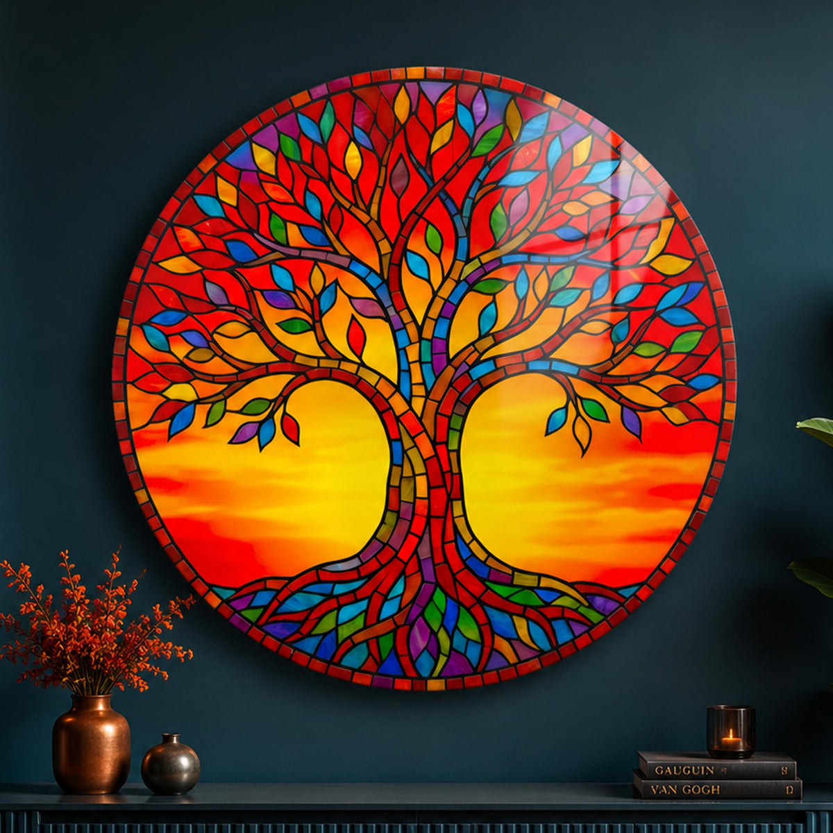 Sunset Tree Of Life in a modern room