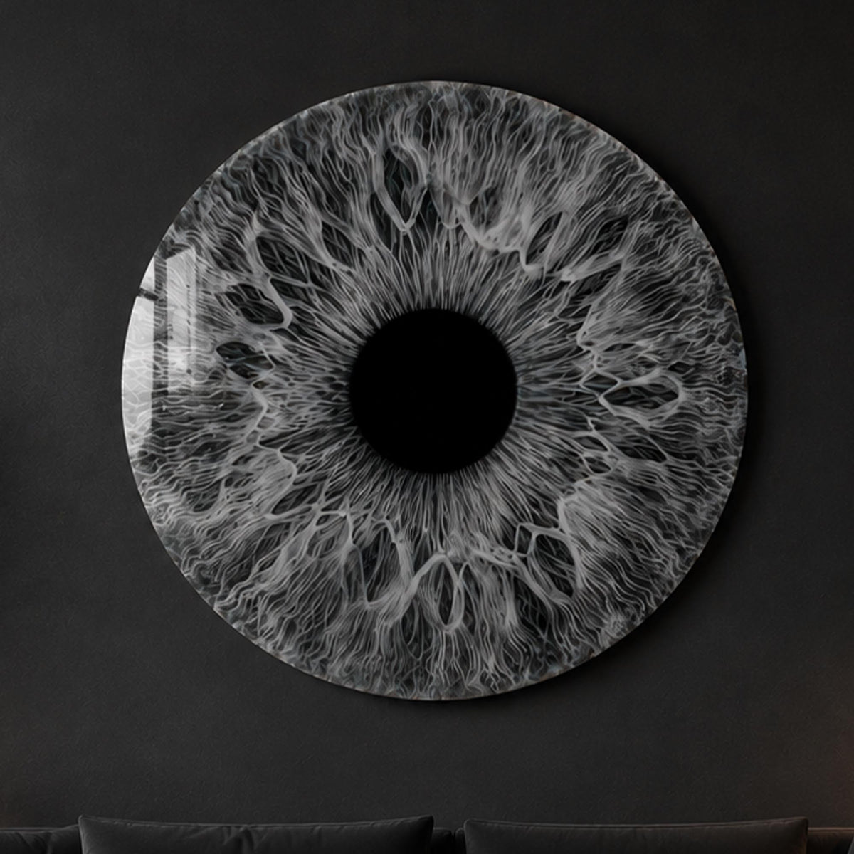 Monochrome Iris in a modern room