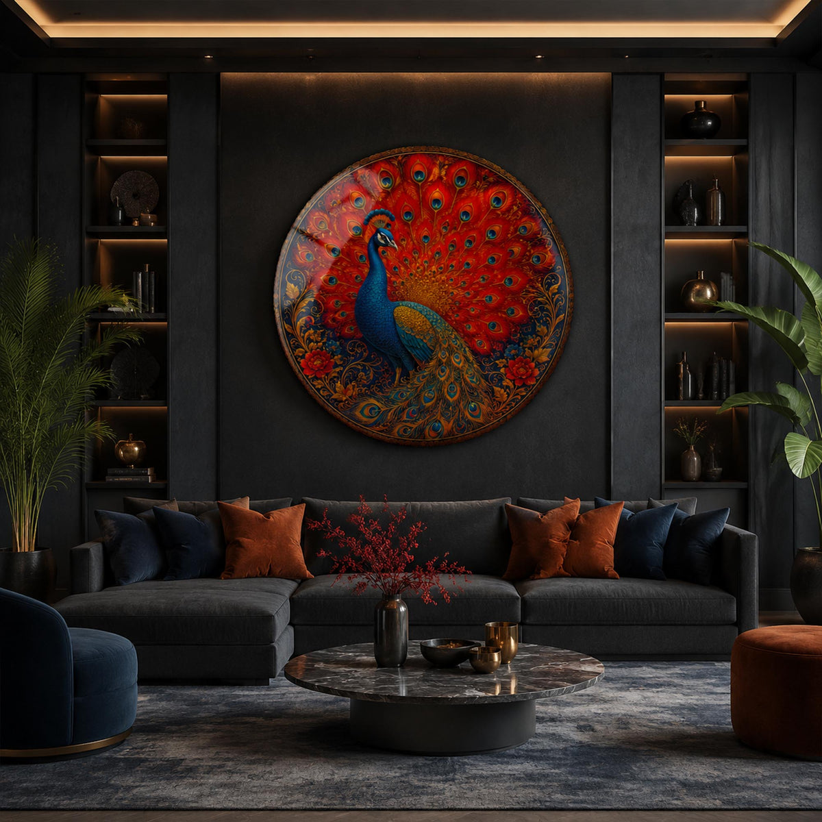 Crimson Peacock Fan lifestyle view