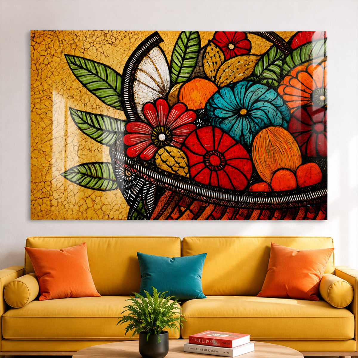 Rustic Floral Basket lifestyle view