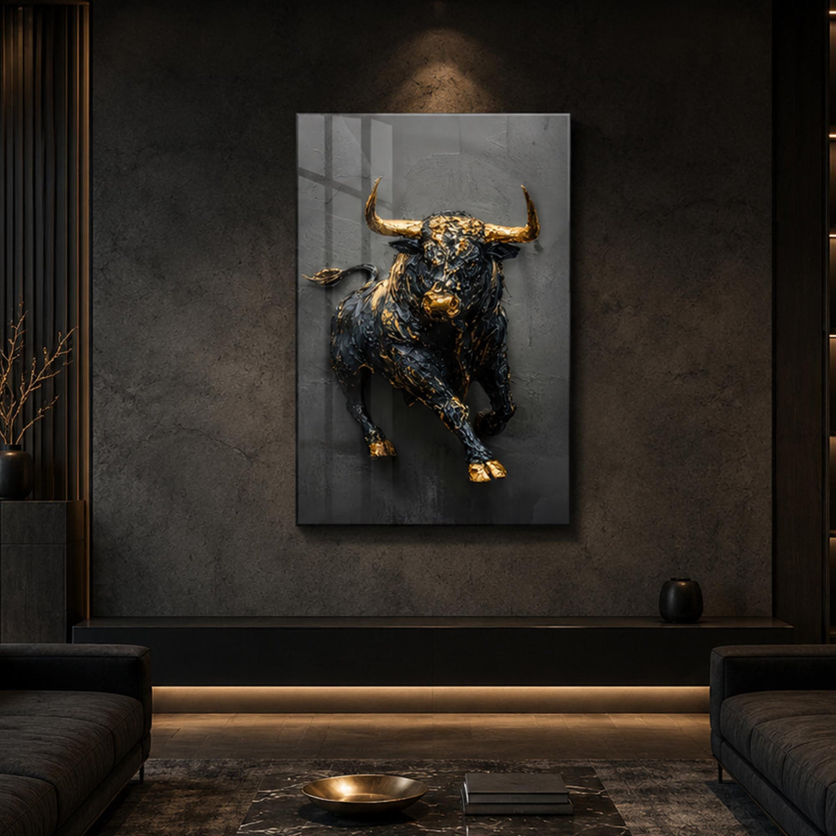 Golden Charging Bull lifestyle view