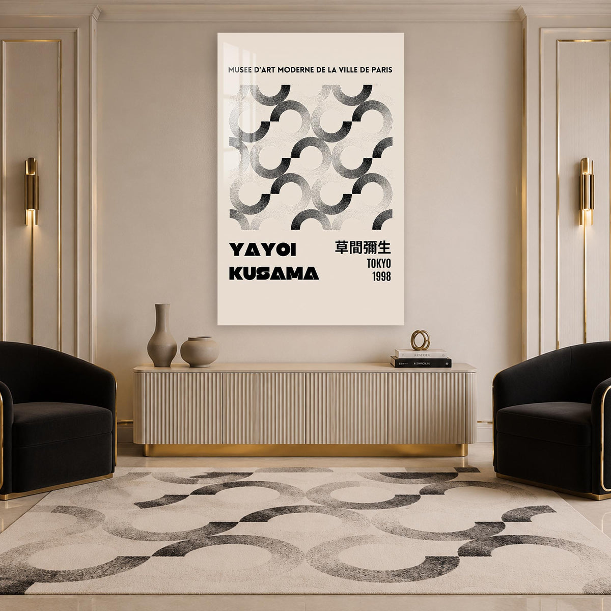 Yayoi Kusama Retro Poster lifestyle view
