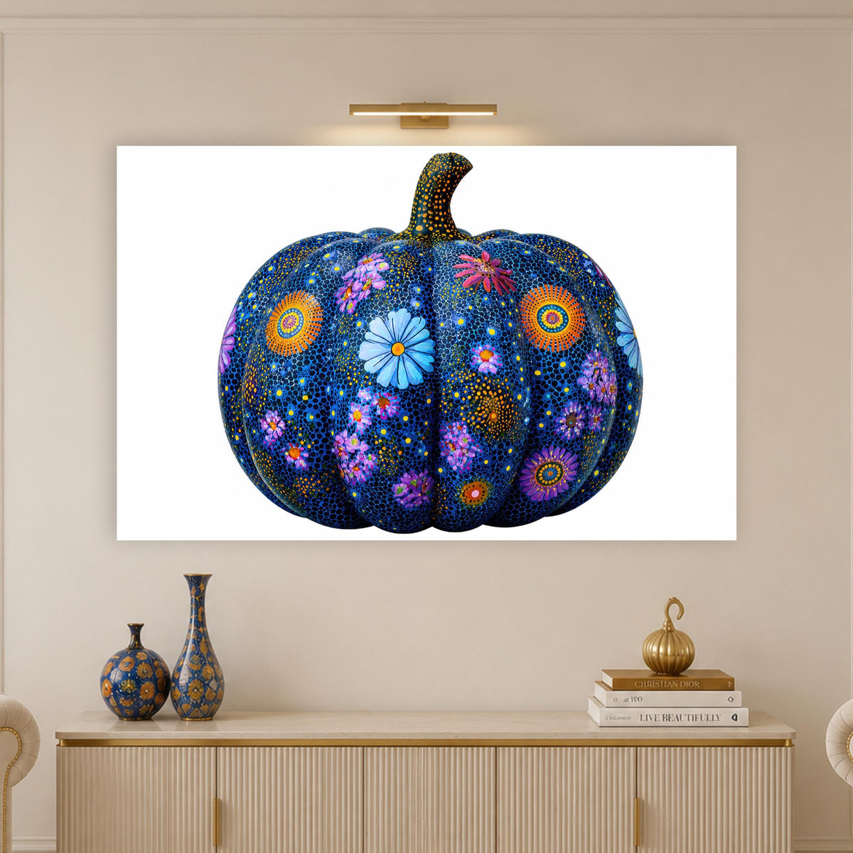 Midnight Floral Pumpkin lifestyle view