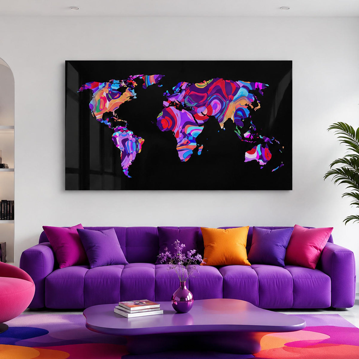 Chromatic World Map lifestyle view