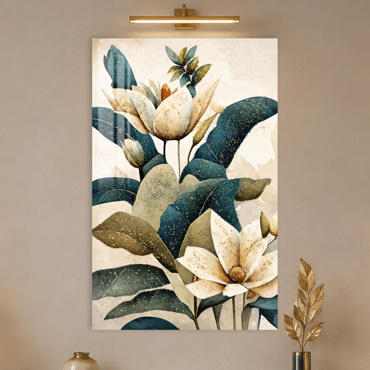 Midnight Magnolia Garden in a modern room