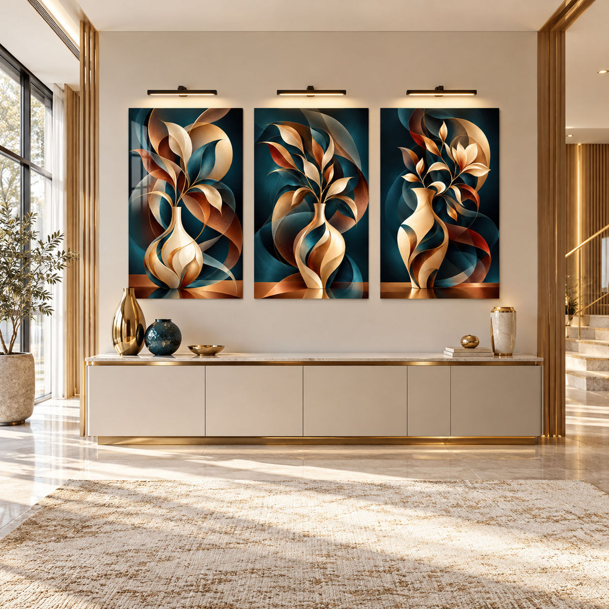 Golden Botanical Vase lifestyle view