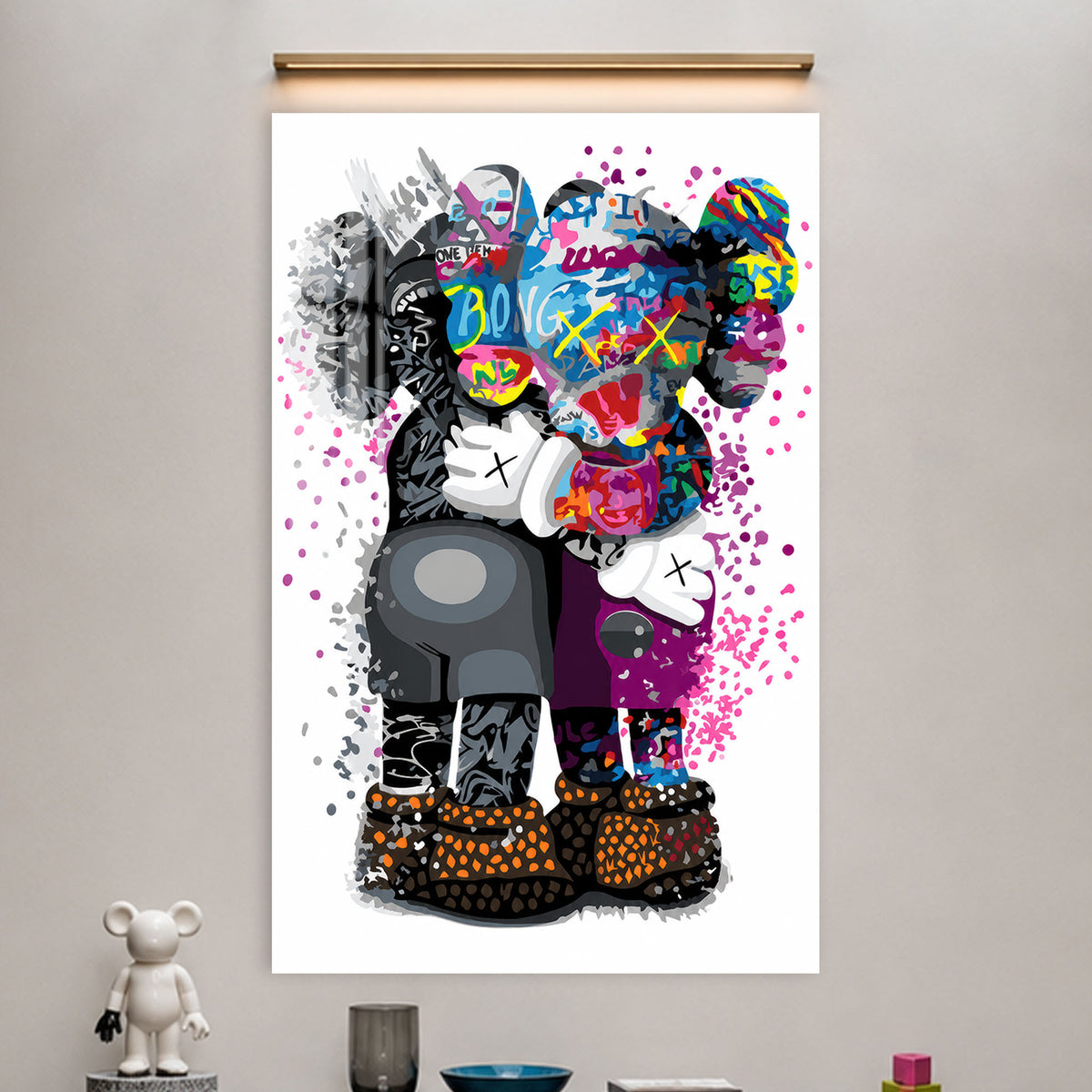 Graffiti Companions in a modern room