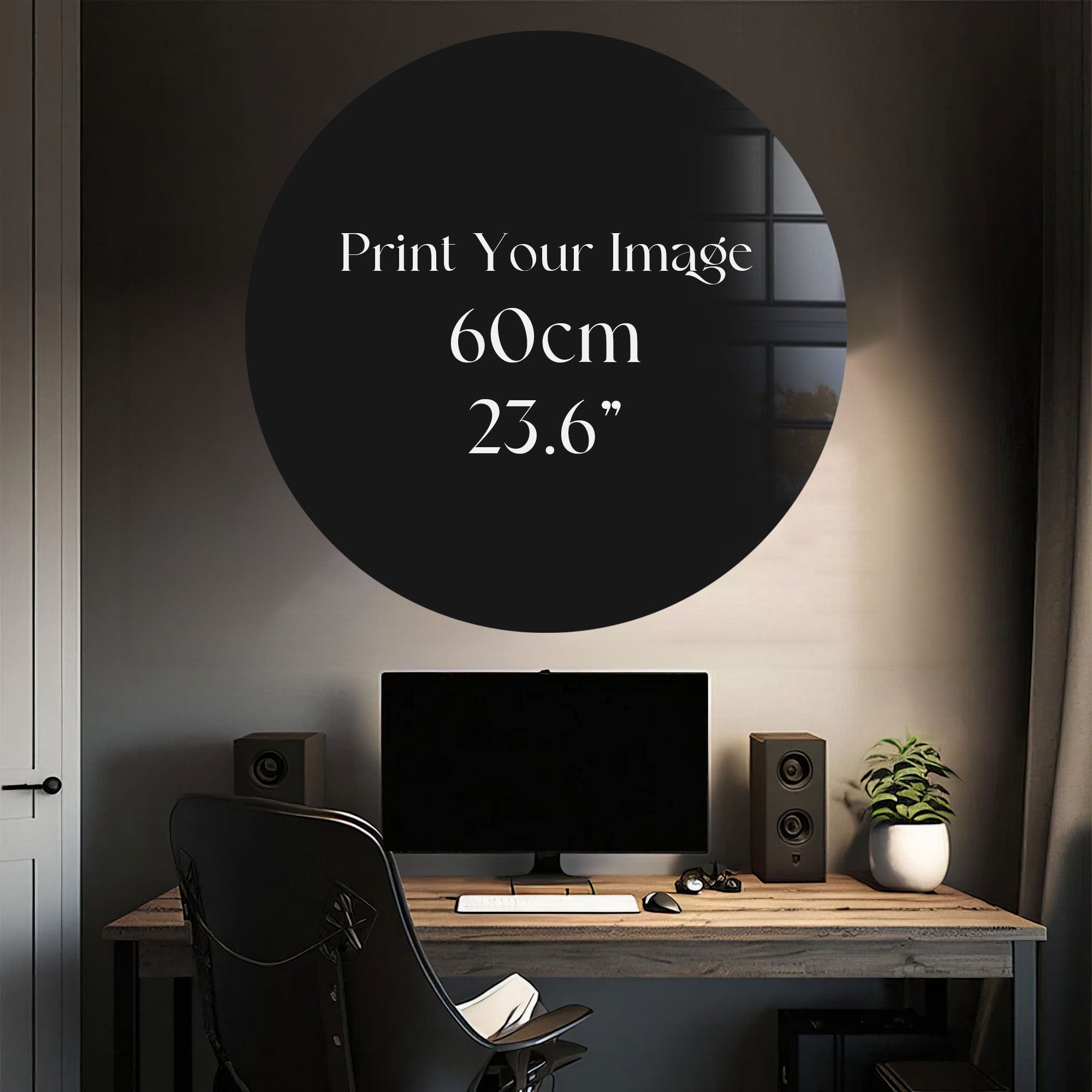 Artronauts Custom Design 60 cm ⌀ | 23.6" Rounded Custom Glass Print