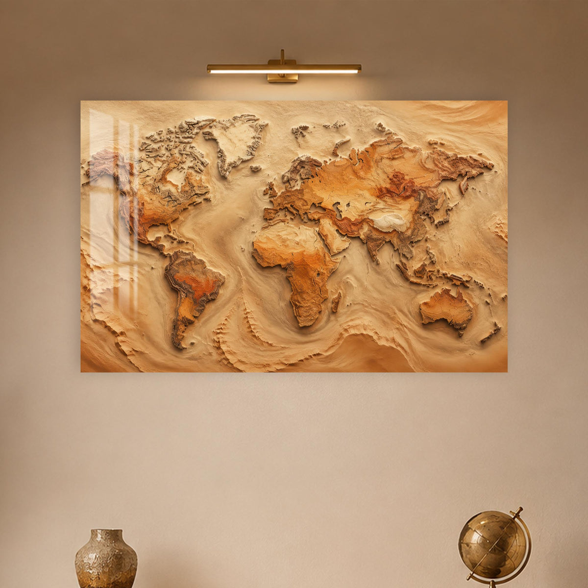 Carved Earth Map lifestyle view