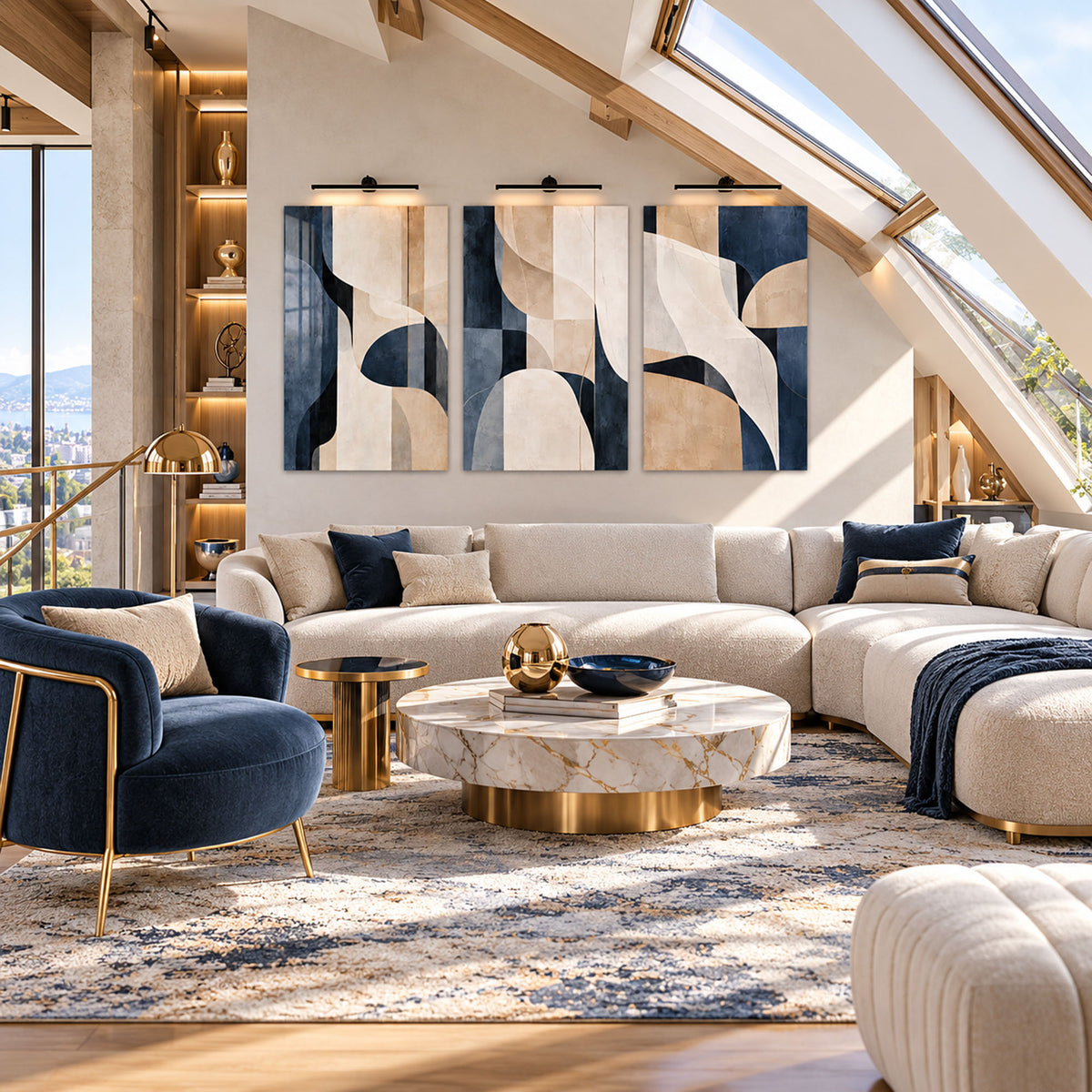 Navy Abstract lifestyle view