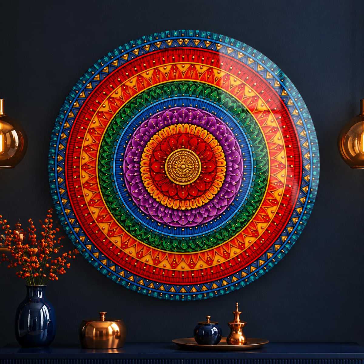Rainbow Lotus Mandala lifestyle view