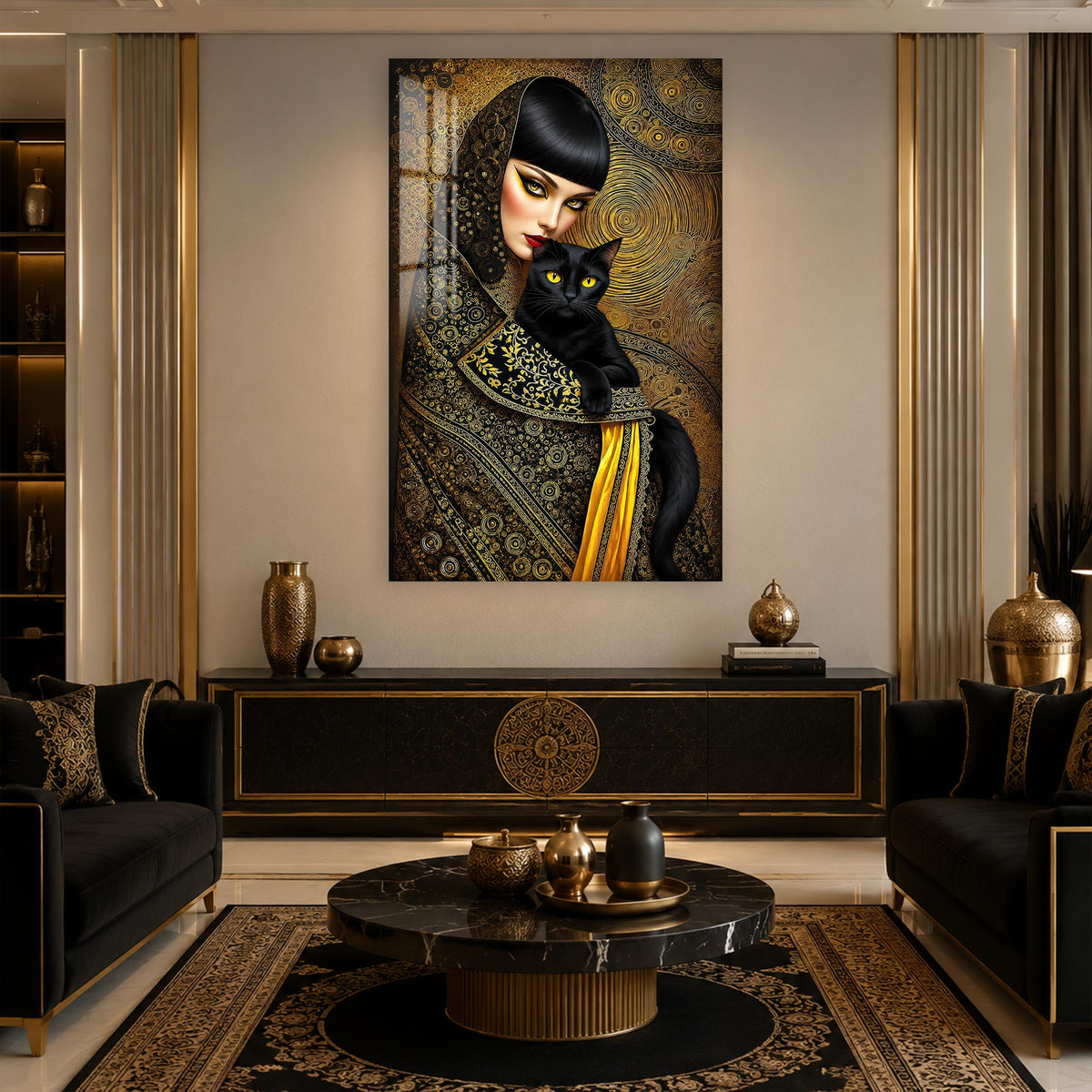 Golden Feline Muse lifestyle view