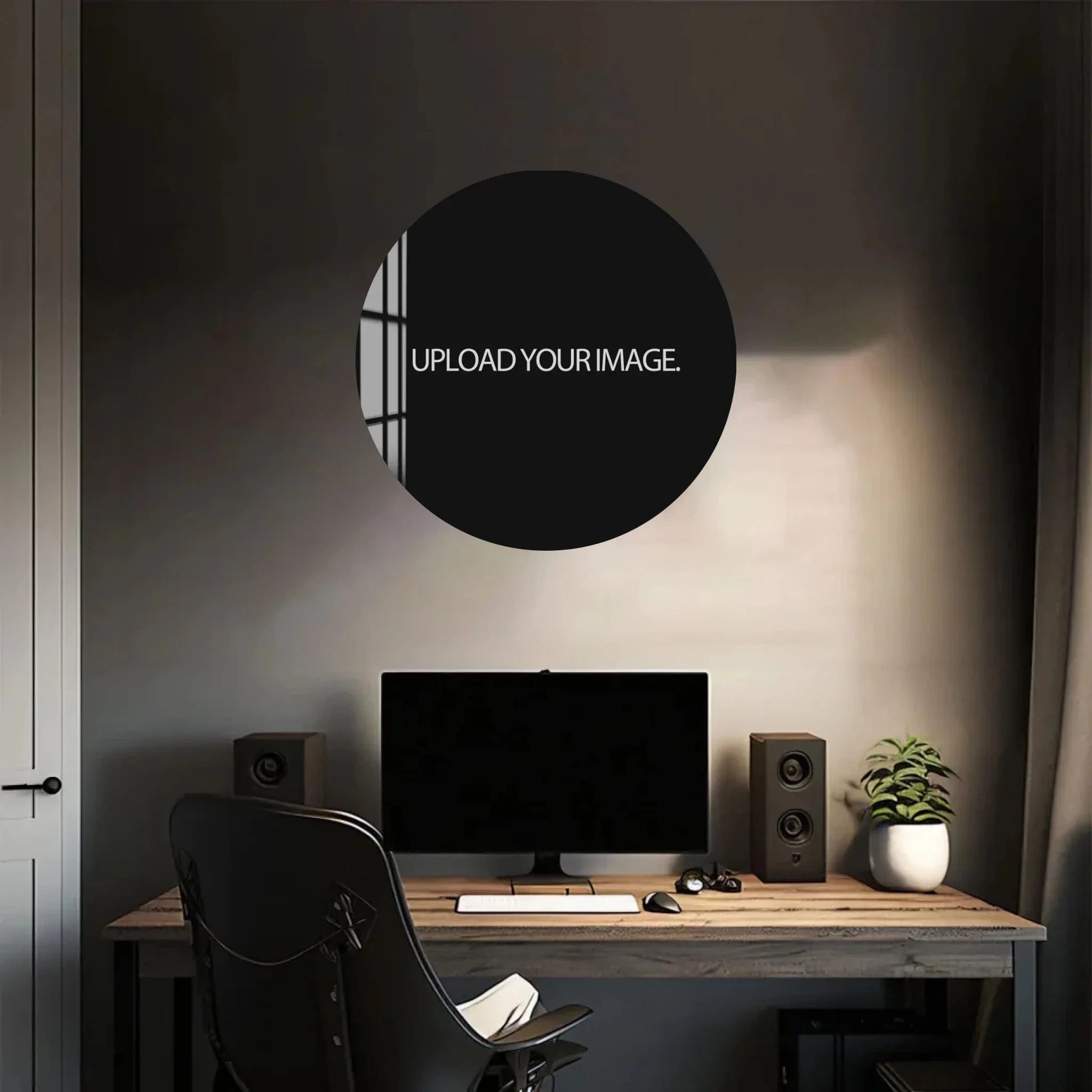 TeeInBlue Customizer Round / Wh / 40 cm ⌀ | 15.7" Custom Glass Print Wall Art