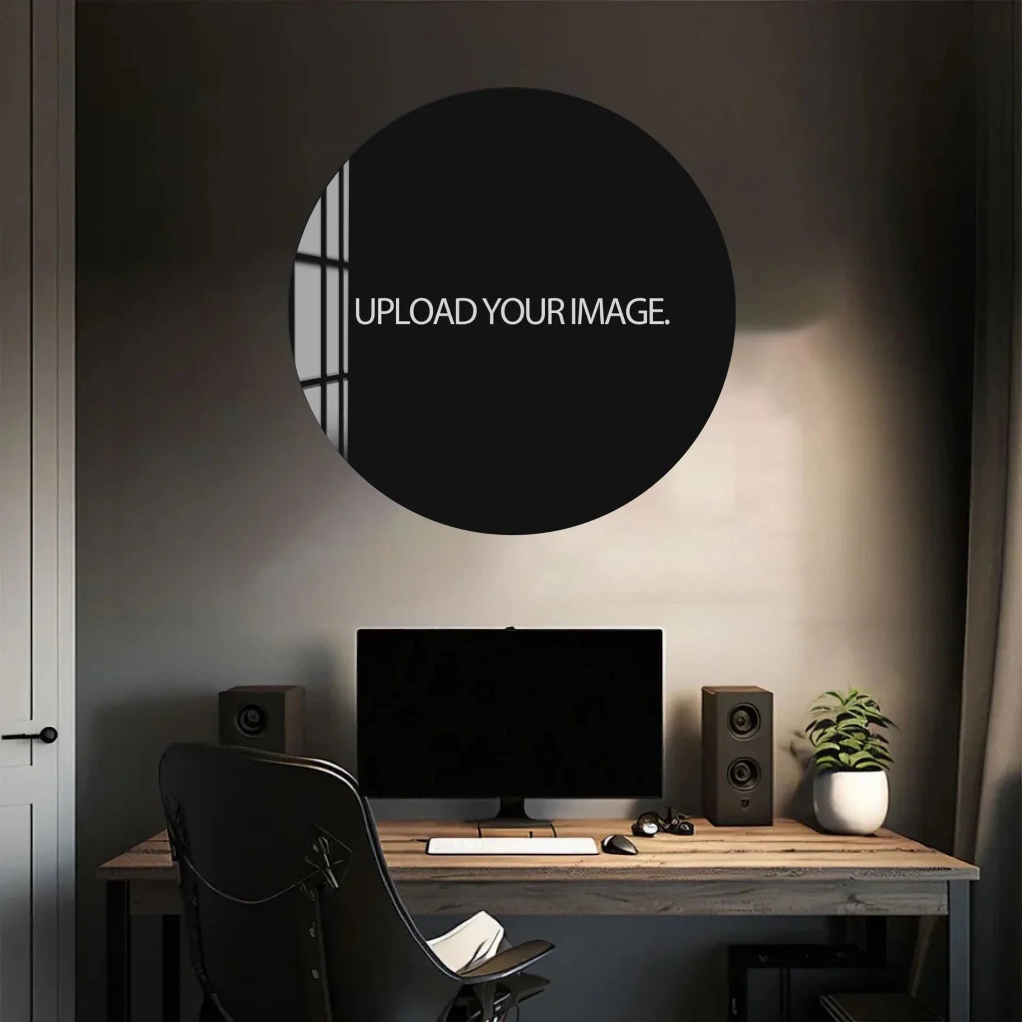 TeeInBlue Customizer Round / Wh / 50 cm ⌀ | 19.7" Custom Glass Print Wall Art