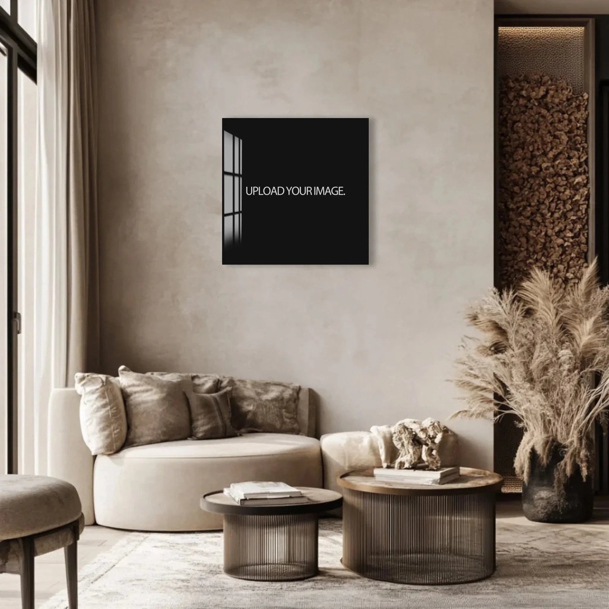 TeeInBlue Customizer Square / Wh / 40x40 cm | 15.7"x15.7" Custom Glass Print Wall Art