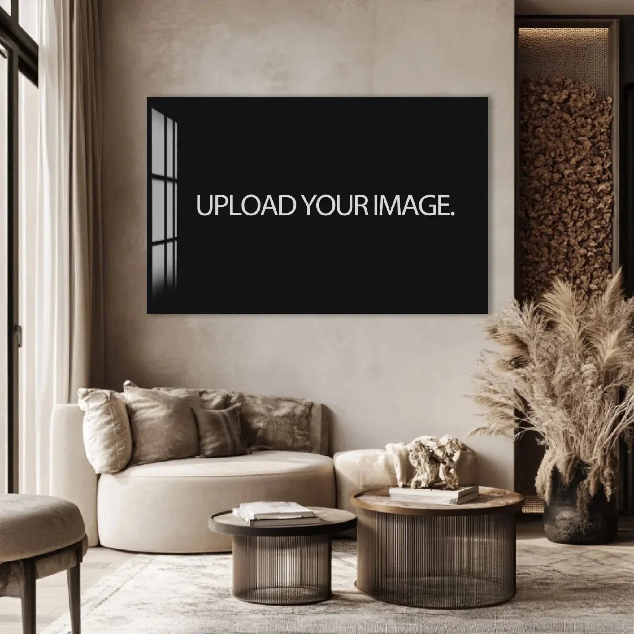 TeeInBlue Customizer Landscape / W / 110x70 cm | 43.3"x27.5" Custom Glass Print Wall Art