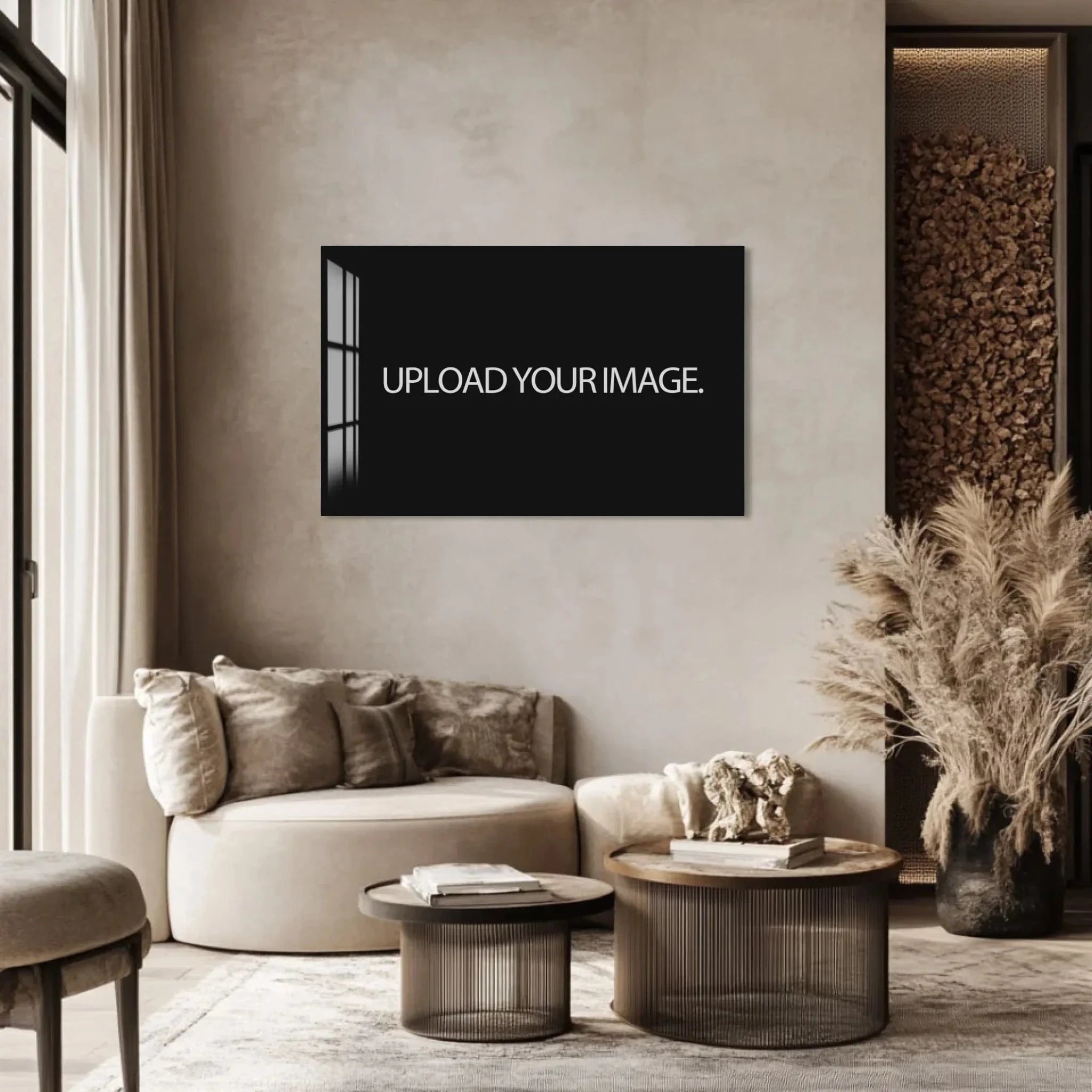 TeeInBlue Customizer Landscape / W / 72x46 cm | 28.3"x18.1" Custom Glass Print Wall Art