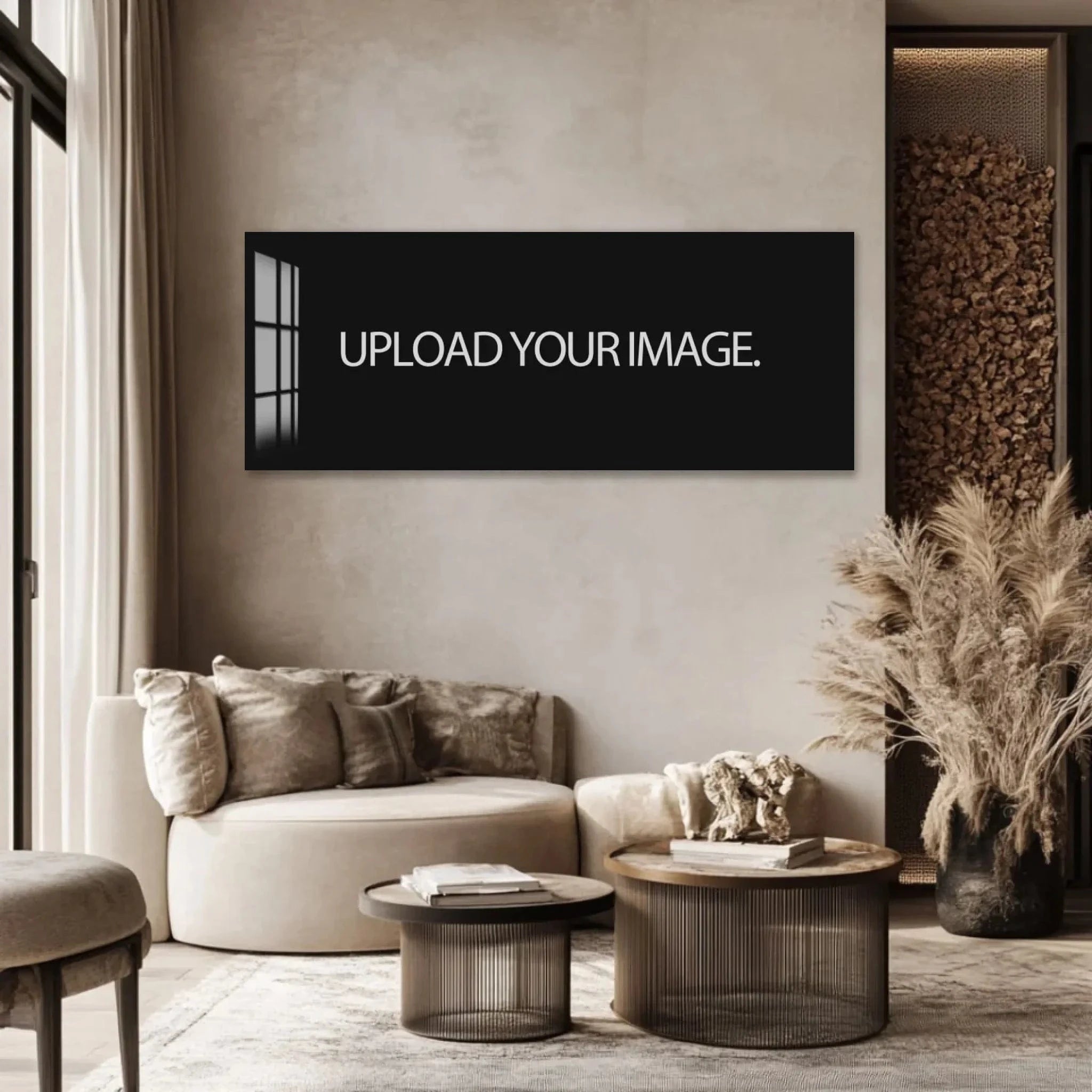 TeeInBlue Customizer Landscape / W / 92x36 cm | 36.2"x14.17" Custom Glass Print Wall Art