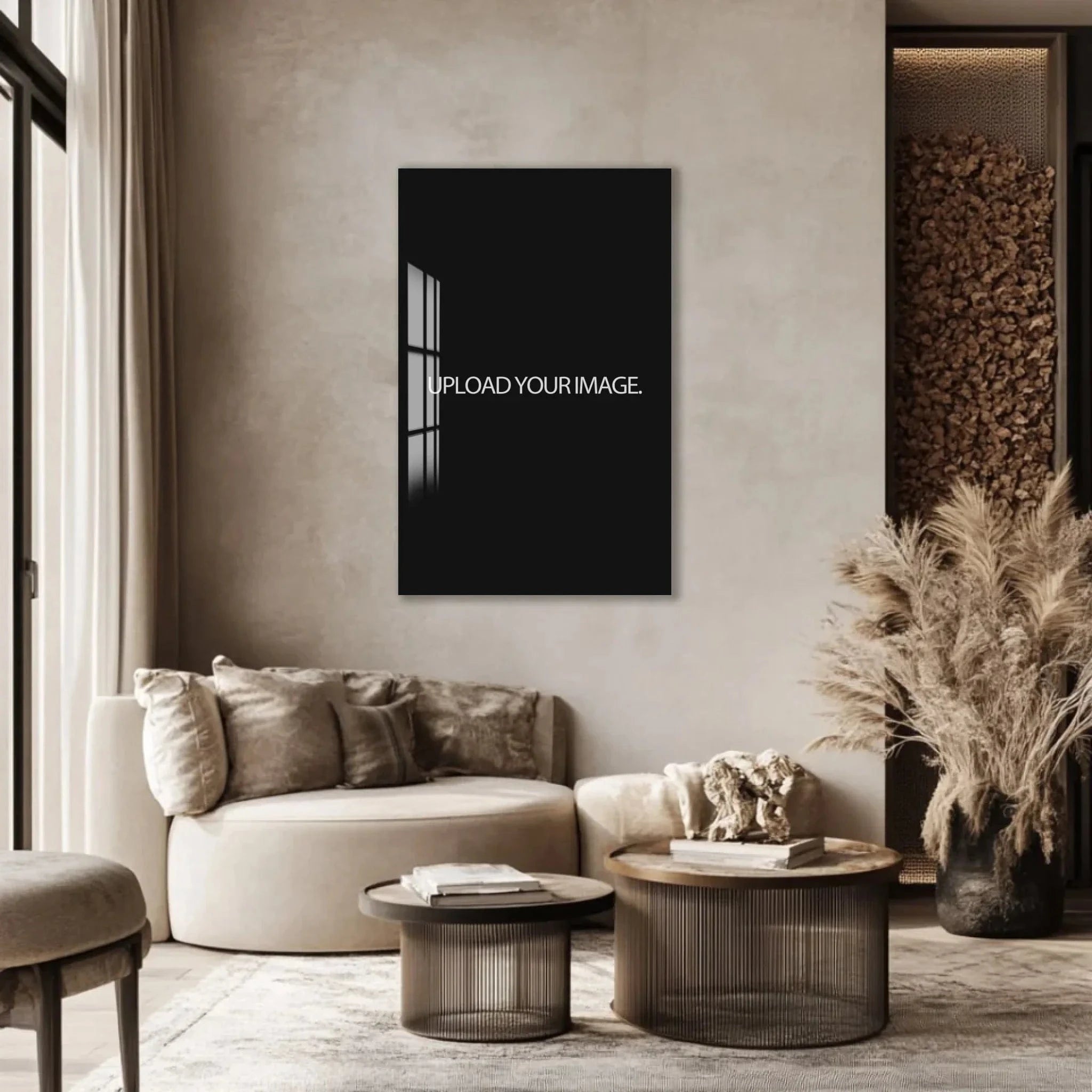 TeeInBlue Customizer Portrait / W / 92x36 cm | 36.2"x14.17" Custom Glass Print Wall Art