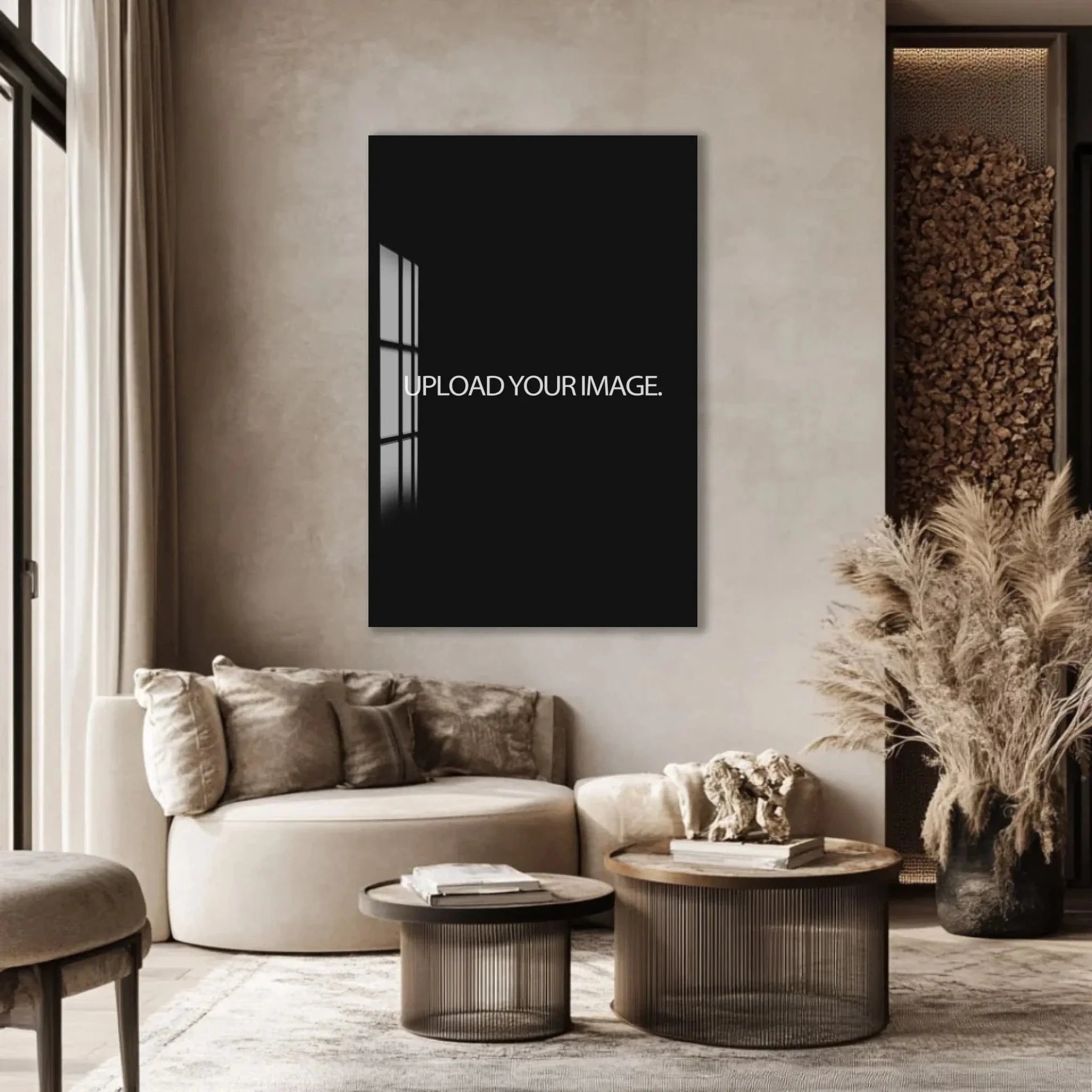 TeeInBlue Customizer Portrait / W / 90x60 cm | 35.4"x23.6" Custom Glass Print Wall Art