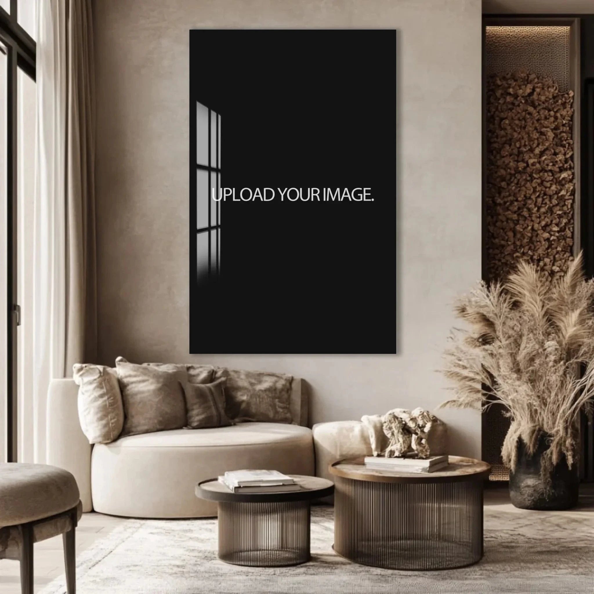 TeeInBlue Customizer Portrait / W / 110x70 cm | 43.3"x27.5" Custom Glass Print Wall Art