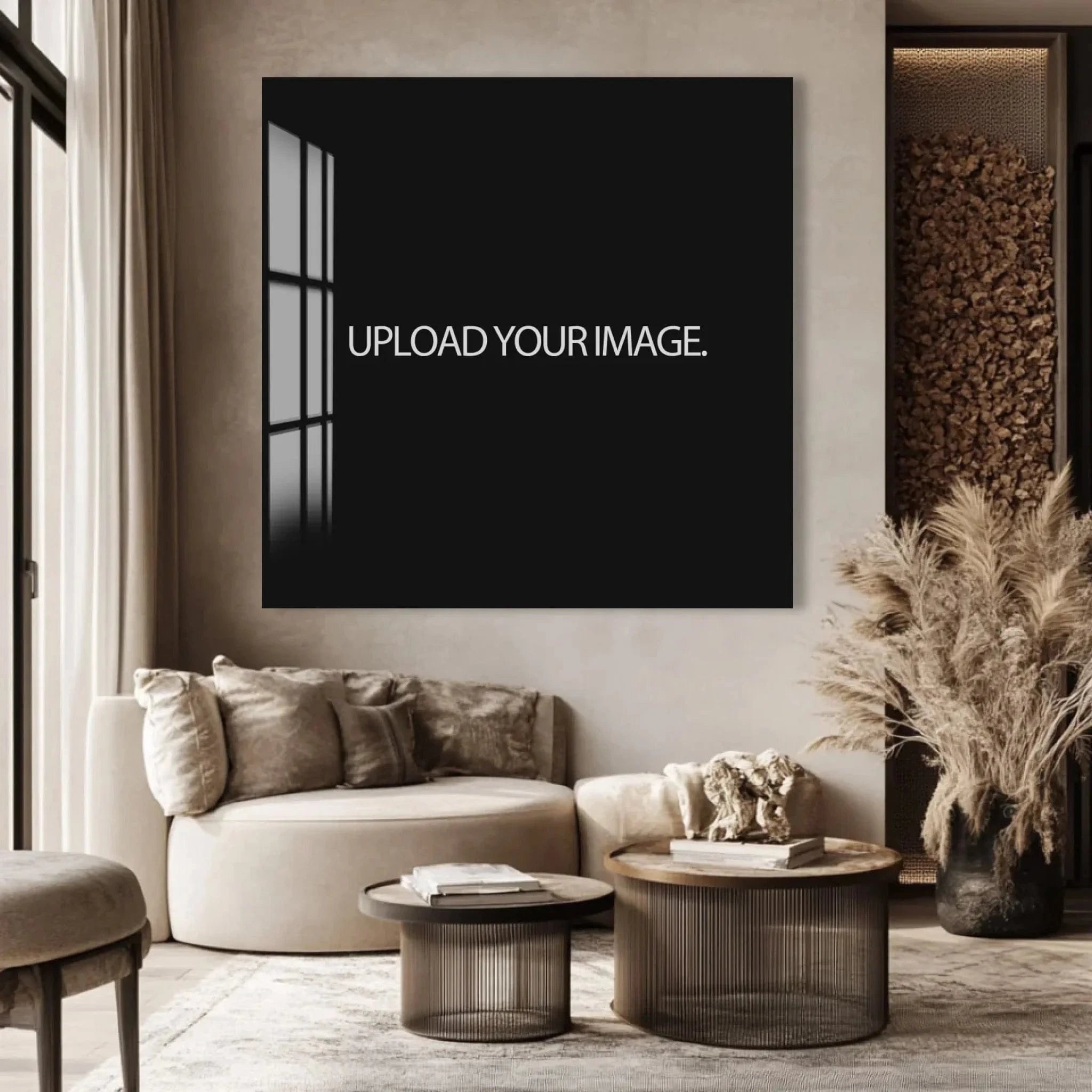 TeeInBlue Customizer Square / Wh / 100x100 cm | 39.3"x39.3" Custom Glass Print Wall Art