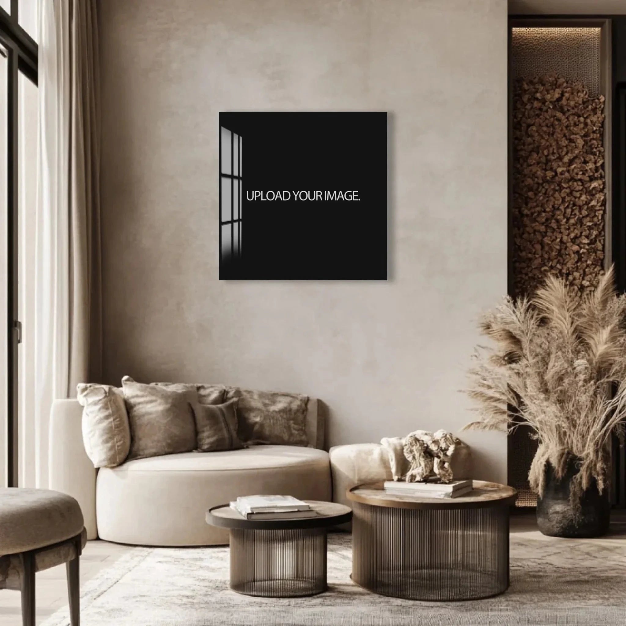 TeeInBlue Customizer Square / Wh / 50x50 cm | 19.7"x19.7" Custom Glass Print Wall Art