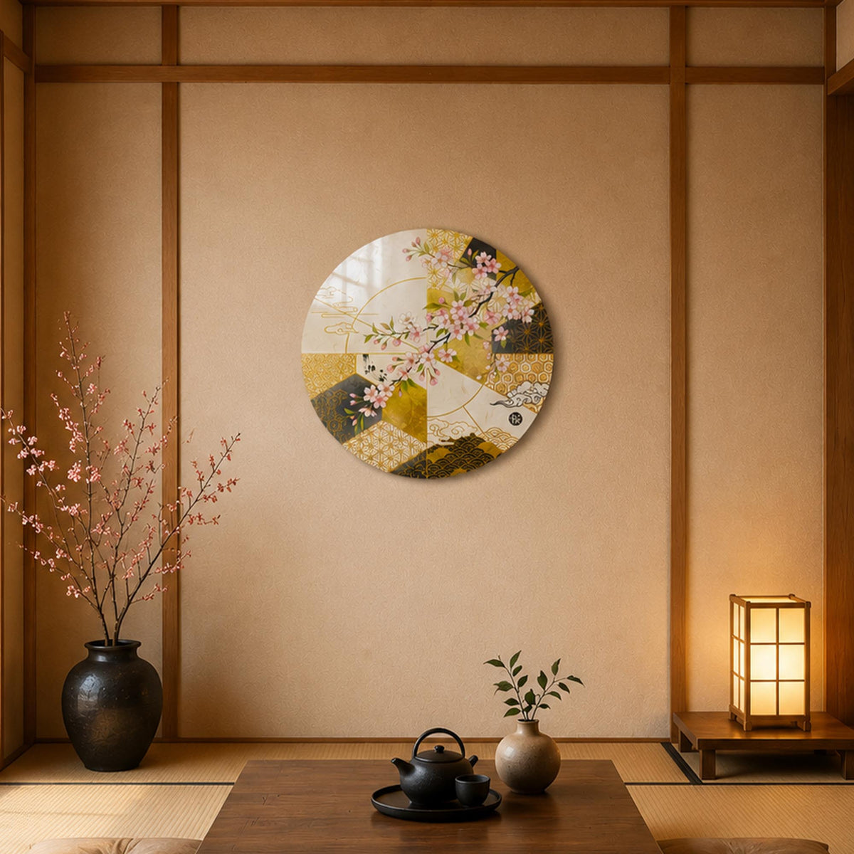 Golden Sakura in a modern room