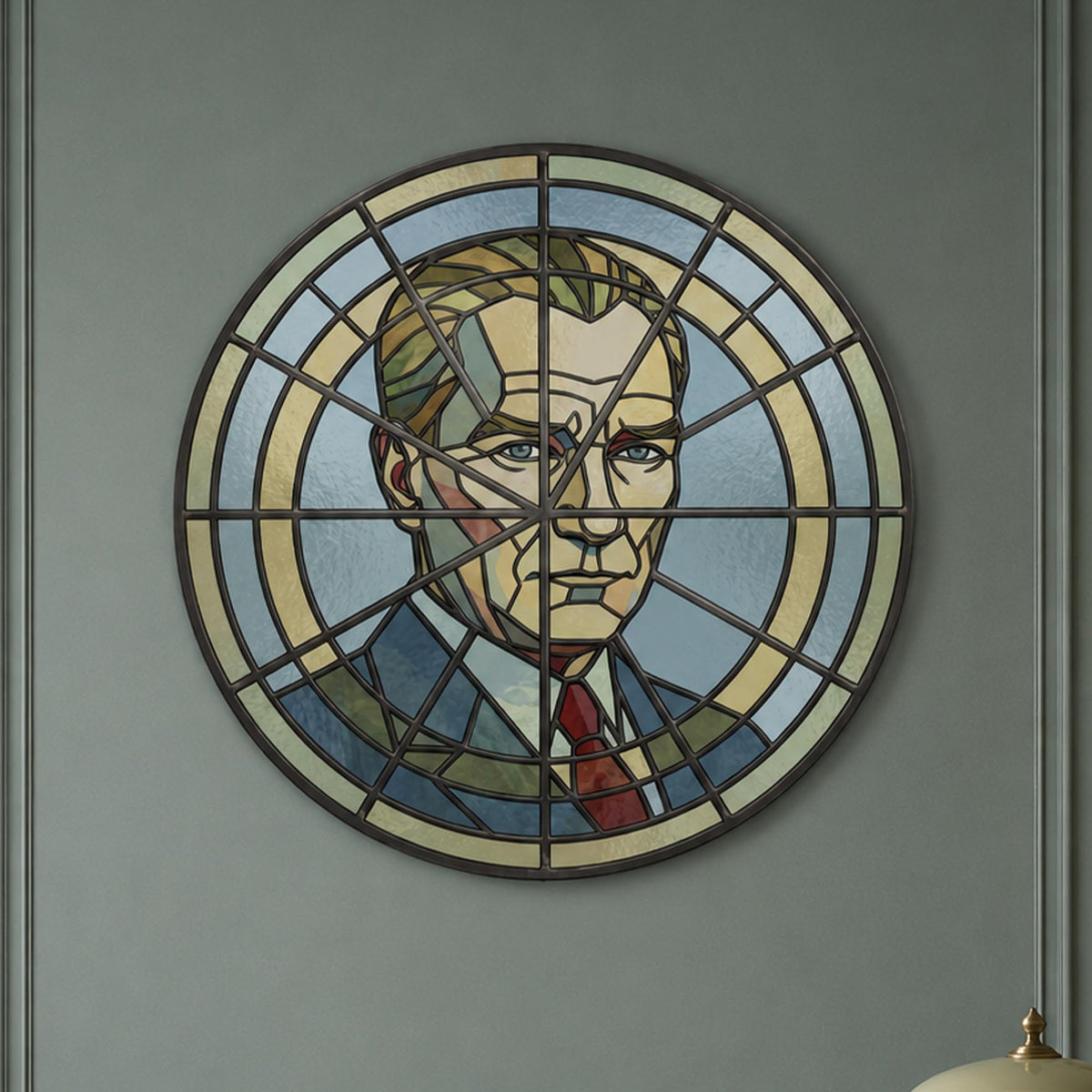 Stained Glass Portrait Medallion lifestyle view