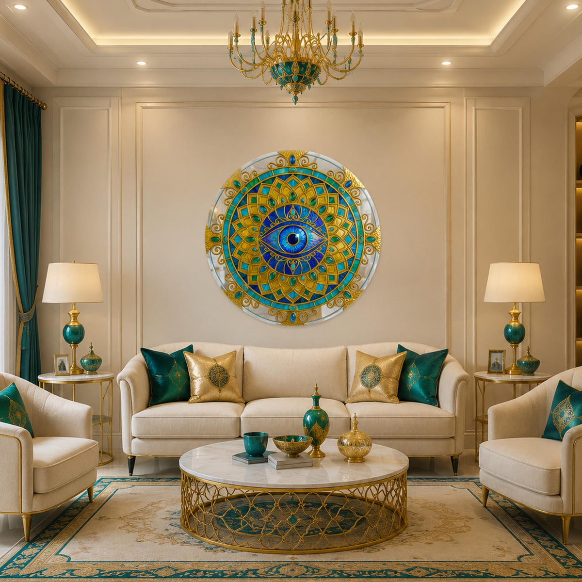 Azure Guardian Eye in a modern room