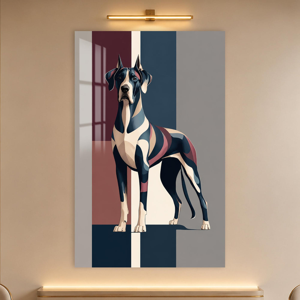Modern Great Dane in a modern room