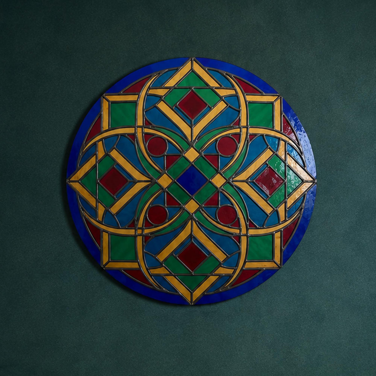 Jewel Knot — tempered glass, ultra HD print, ready to hang