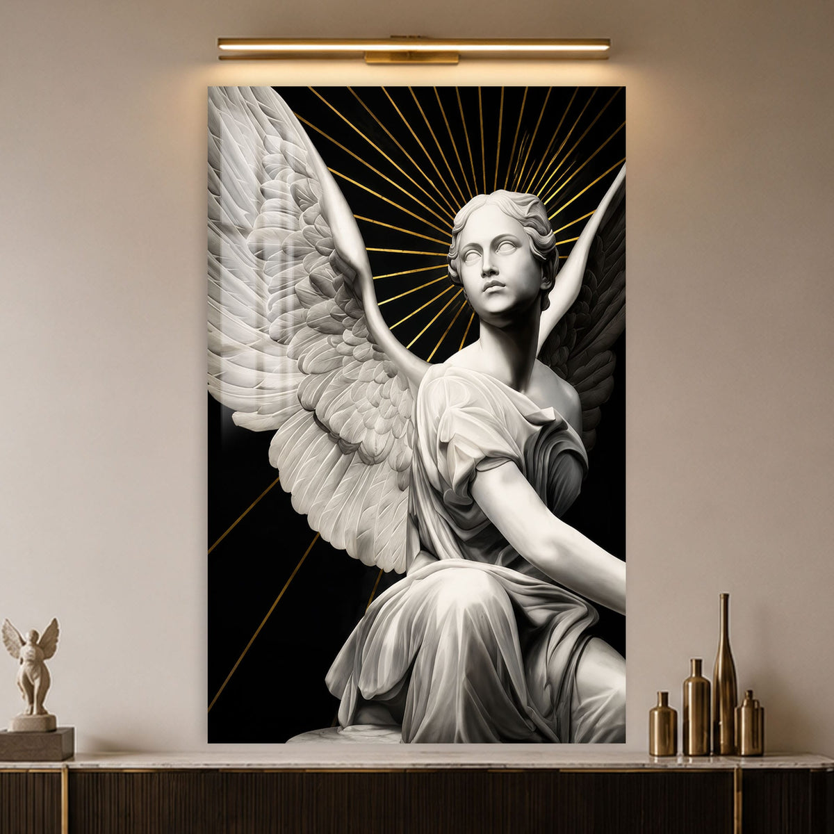 Artronauts Glass Print Radiant Angel Glass Wall Art