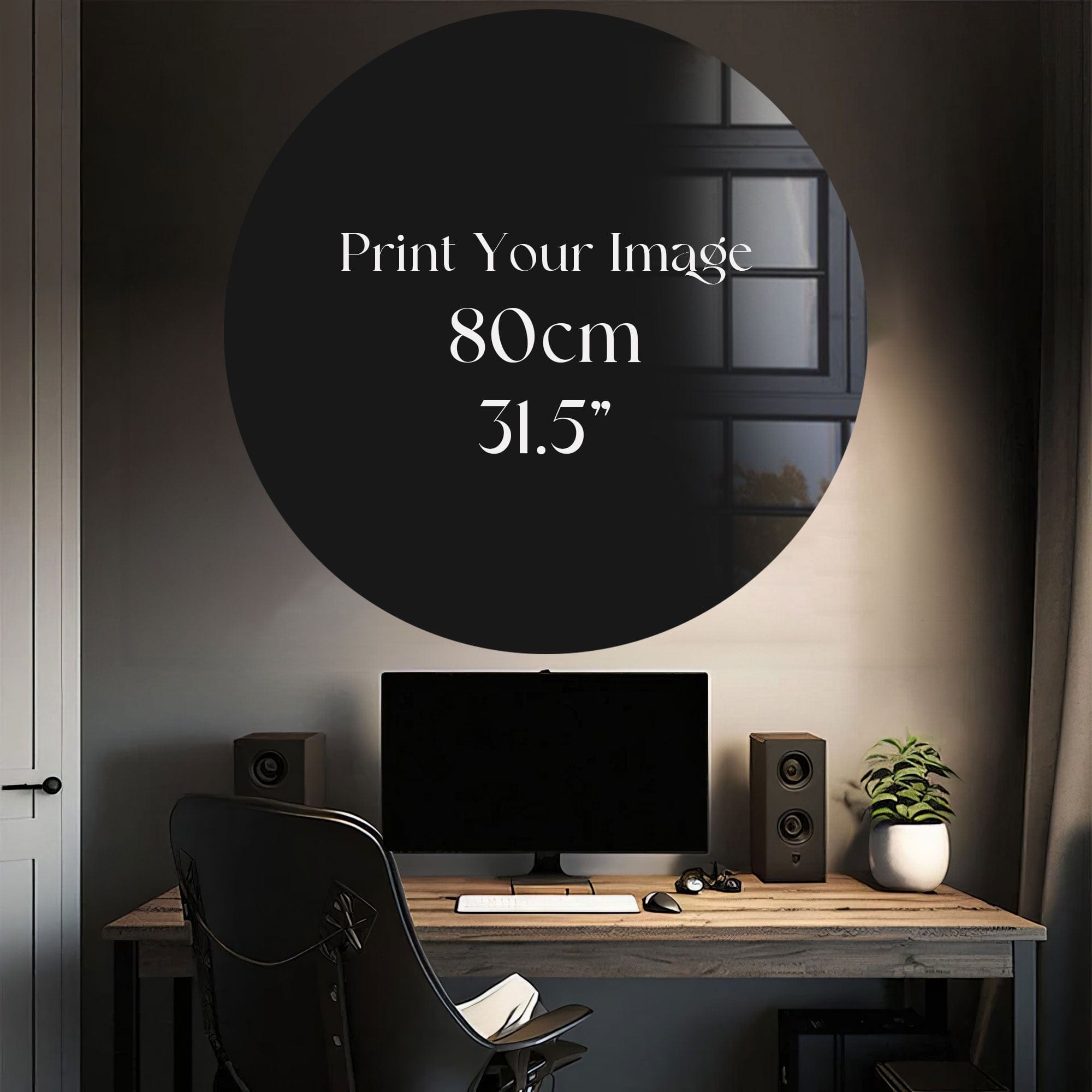 Artronauts Custom Design 80 cm ⌀ | 31.5" Rounded Custom Glass Print